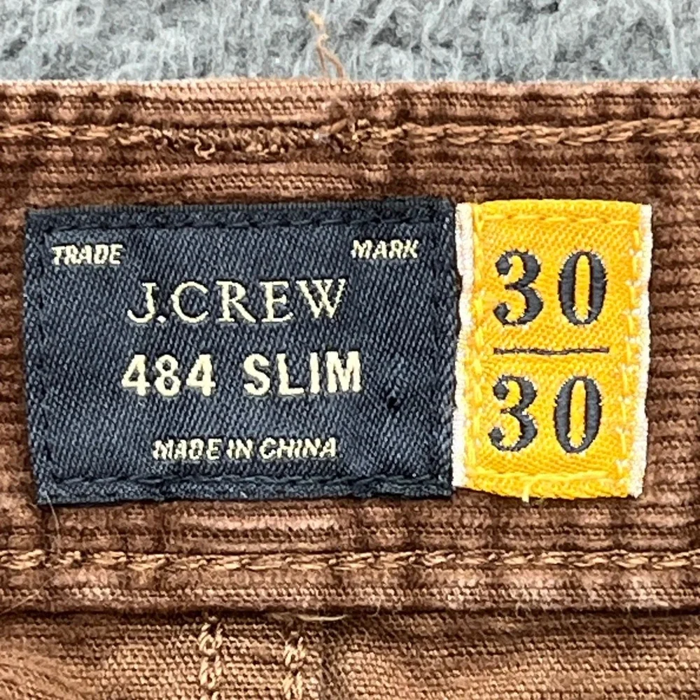 J Crew 484 Slim Corduroy Pants Brown‎ Men Size 30x30